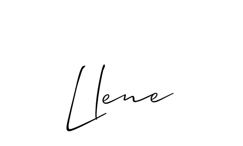 Also we have Llene name is the best signature style. Create professional handwritten signature collection using Allison_Script autograph style. Llene signature style 2 images and pictures png