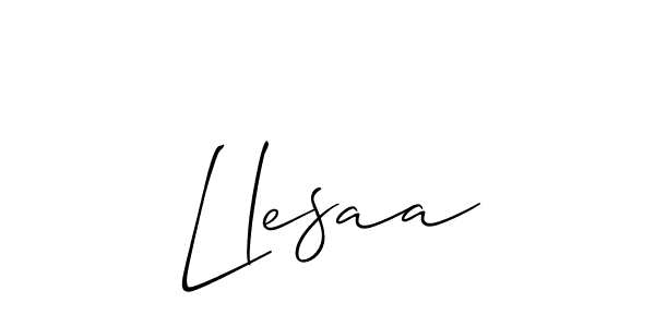 You should practise on your own different ways (Allison_Script) to write your name (Llesaa) in signature. don't let someone else do it for you. Llesaa signature style 2 images and pictures png