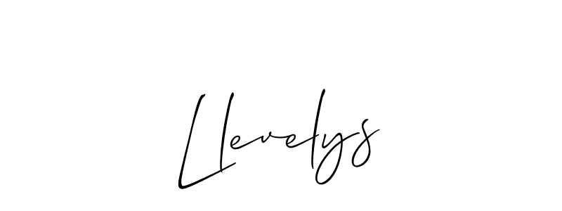 Similarly Allison_Script is the best handwritten signature design. Signature creator online .You can use it as an online autograph creator for name Llevelys. Llevelys signature style 2 images and pictures png