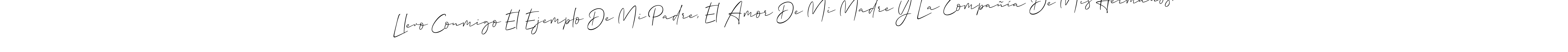 Allison_Script is a professional signature style that is perfect for those who want to add a touch of class to their signature. It is also a great choice for those who want to make their signature more unique. Get Llevo Conmigo El Ejemplo De Mi Padre, El Amor De Mi Madre Y La Compañía De Mis Hermanos. name to fancy signature for free. Llevo Conmigo El Ejemplo De Mi Padre, El Amor De Mi Madre Y La Compañía De Mis Hermanos. signature style 2 images and pictures png