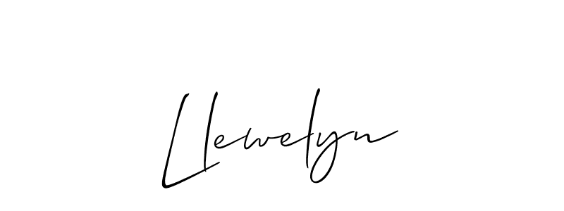 Make a beautiful signature design for name Llewelyn. With this signature (Allison_Script) style, you can create a handwritten signature for free. Llewelyn signature style 2 images and pictures png