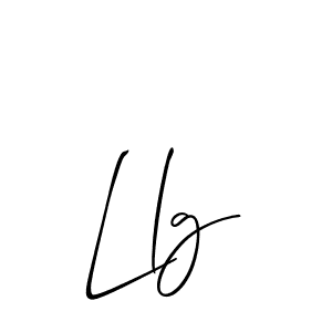 The best way (Allison_Script) to make a short signature is to pick only two or three words in your name. The name Llg include a total of six letters. For converting this name. Llg signature style 2 images and pictures png