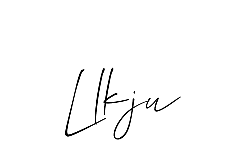 Create a beautiful signature design for name Llkju. With this signature (Allison_Script) fonts, you can make a handwritten signature for free. Llkju signature style 2 images and pictures png