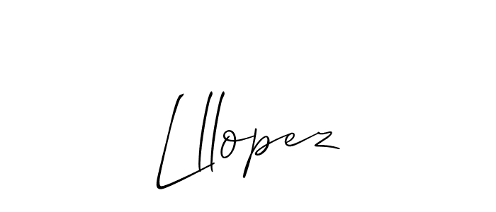 Also we have Lllopez name is the best signature style. Create professional handwritten signature collection using Allison_Script autograph style. Lllopez signature style 2 images and pictures png