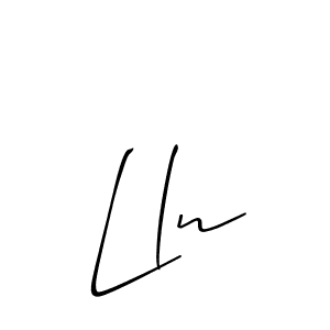 The best way (Allison_Script) to make a short signature is to pick only two or three words in your name. The name Lln include a total of six letters. For converting this name. Lln signature style 2 images and pictures png