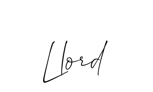 Create a beautiful signature design for name Llord. With this signature (Allison_Script) fonts, you can make a handwritten signature for free. Llord signature style 2 images and pictures png