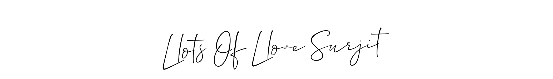 Once you've used our free online signature maker to create your best signature Allison_Script style, it's time to enjoy all of the benefits that Llots Of Llove Surjit name signing documents. Llots Of Llove Surjit signature style 2 images and pictures png