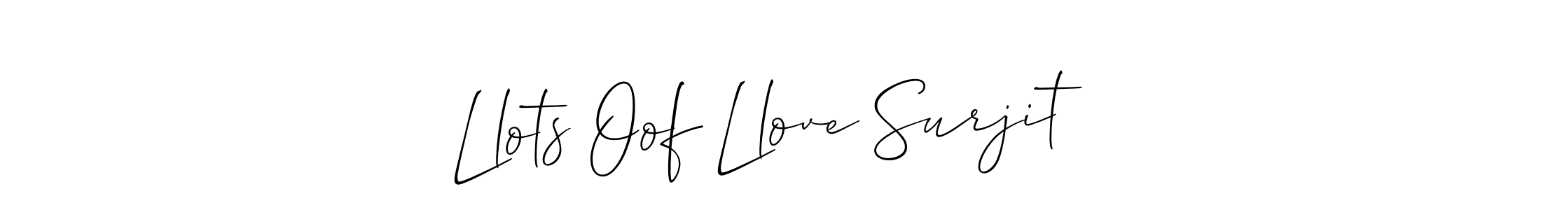 Check out images of Autograph of Llots Oof Llove Surjit name. Actor Llots Oof Llove Surjit Signature Style. Allison_Script is a professional sign style online. Llots Oof Llove Surjit signature style 2 images and pictures png