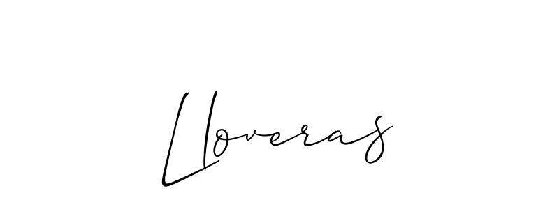 Design your own signature with our free online signature maker. With this signature software, you can create a handwritten (Allison_Script) signature for name Lloveras. Lloveras signature style 2 images and pictures png