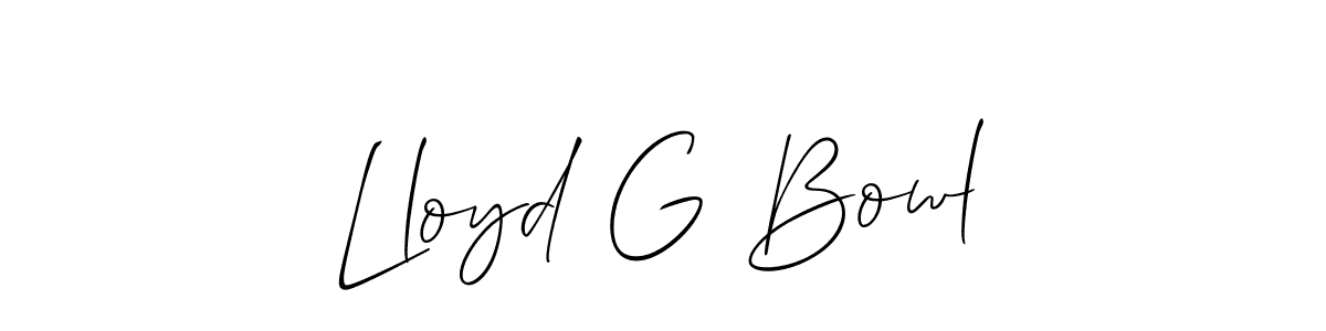 Use a signature maker to create a handwritten signature online. With this signature software, you can design (Allison_Script) your own signature for name Lloyd G Bowl. Lloyd G Bowl signature style 2 images and pictures png