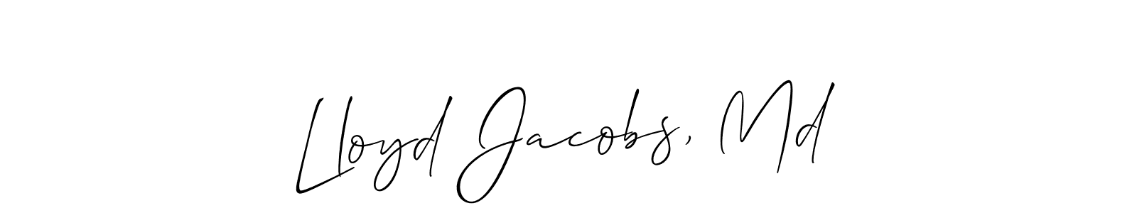 Use a signature maker to create a handwritten signature online. With this signature software, you can design (Allison_Script) your own signature for name Lloyd Jacobs, Md. Lloyd Jacobs, Md signature style 2 images and pictures png