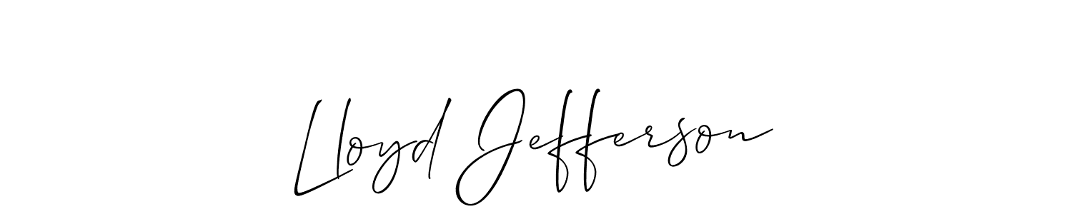 Use a signature maker to create a handwritten signature online. With this signature software, you can design (Allison_Script) your own signature for name Lloyd Jefferson. Lloyd Jefferson signature style 2 images and pictures png