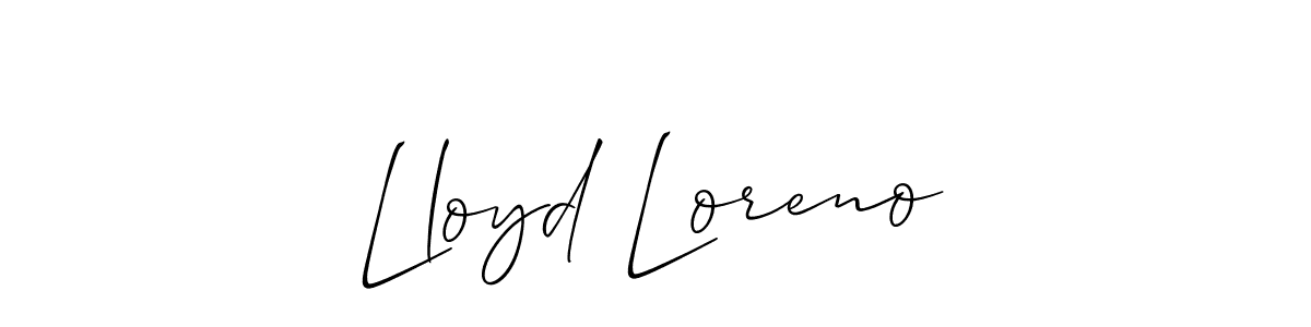 How to make Lloyd Loreno signature? Allison_Script is a professional autograph style. Create handwritten signature for Lloyd Loreno name. Lloyd Loreno signature style 2 images and pictures png