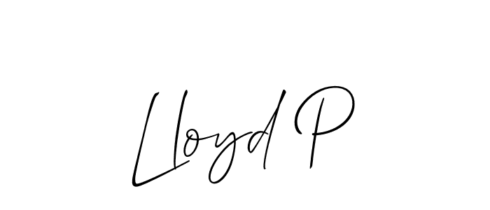 Design your own signature with our free online signature maker. With this signature software, you can create a handwritten (Allison_Script) signature for name Lloyd P. Lloyd P signature style 2 images and pictures png