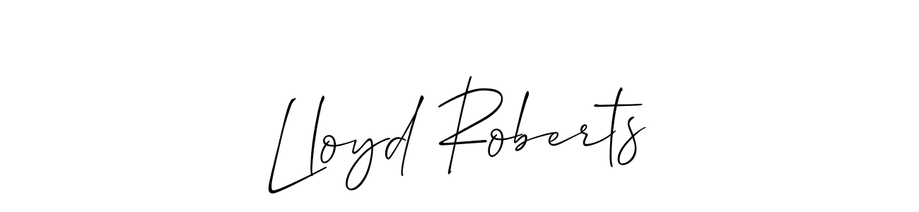 Make a beautiful signature design for name Lloyd Roberts. With this signature (Allison_Script) style, you can create a handwritten signature for free. Lloyd Roberts signature style 2 images and pictures png