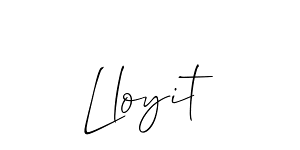 The best way (Allison_Script) to make a short signature is to pick only two or three words in your name. The name Lloyit include a total of six letters. For converting this name. Lloyit signature style 2 images and pictures png