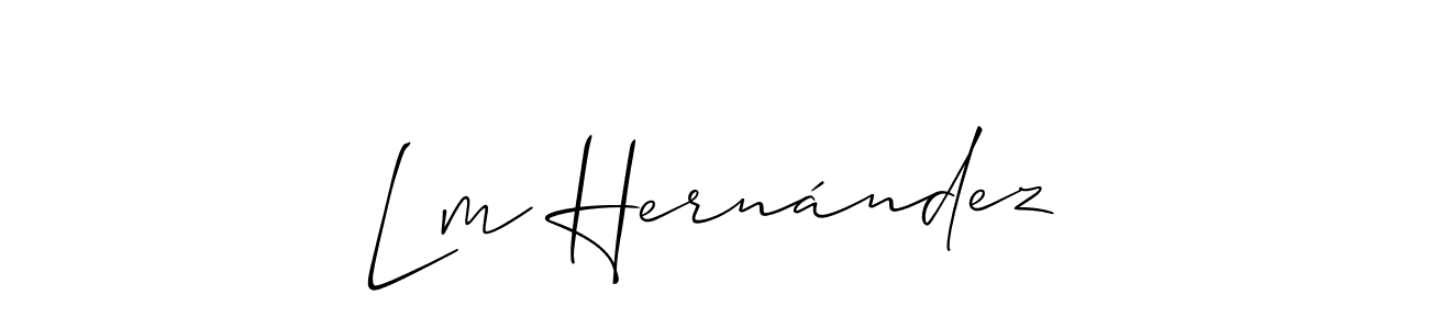 Also we have Lm Hernández name is the best signature style. Create professional handwritten signature collection using Allison_Script autograph style. Lm Hernández signature style 2 images and pictures png