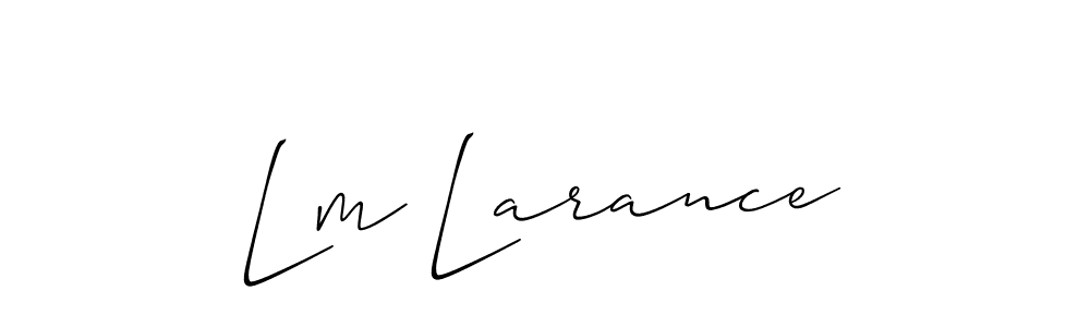 if you are searching for the best signature style for your name Lm Larance. so please give up your signature search. here we have designed multiple signature styles  using Allison_Script. Lm Larance signature style 2 images and pictures png