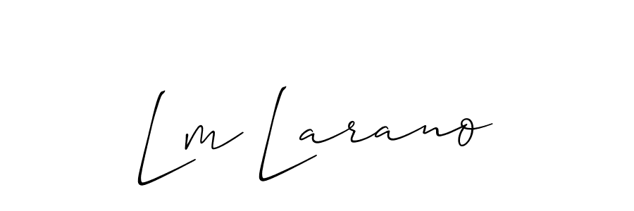 Similarly Allison_Script is the best handwritten signature design. Signature creator online .You can use it as an online autograph creator for name Lm Larano. Lm Larano signature style 2 images and pictures png