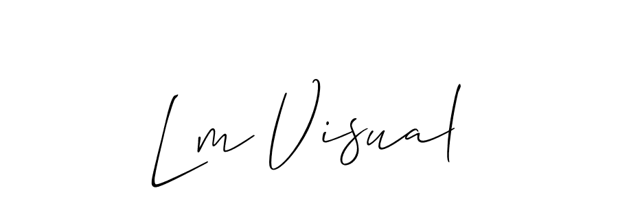 How to make Lm Visual signature? Allison_Script is a professional autograph style. Create handwritten signature for Lm Visual name. Lm Visual signature style 2 images and pictures png