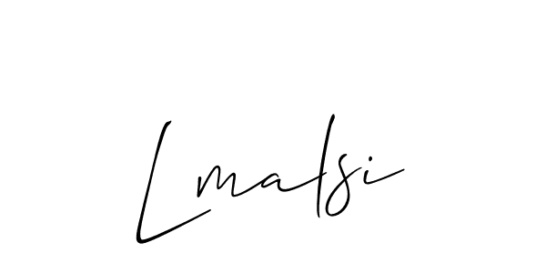 How to Draw Lmalsi signature style? Allison_Script is a latest design signature styles for name Lmalsi. Lmalsi signature style 2 images and pictures png