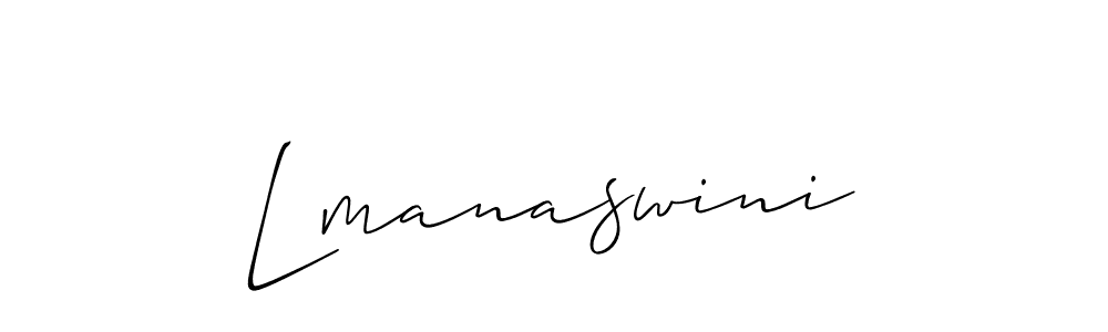 Design your own signature with our free online signature maker. With this signature software, you can create a handwritten (Allison_Script) signature for name Lmanaswini. Lmanaswini signature style 2 images and pictures png