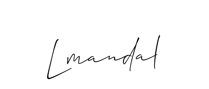 How to make Lmandal signature? Allison_Script is a professional autograph style. Create handwritten signature for Lmandal name. Lmandal signature style 2 images and pictures png