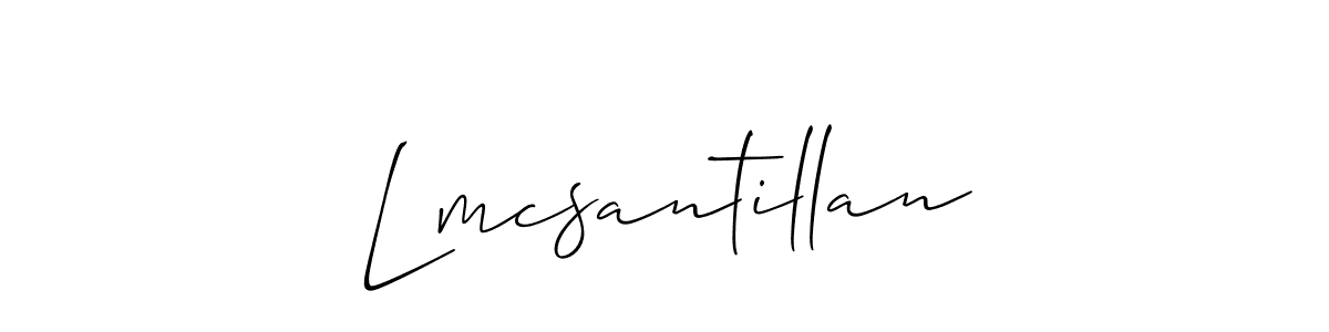 Once you've used our free online signature maker to create your best signature Allison_Script style, it's time to enjoy all of the benefits that Lmcsantillan name signing documents. Lmcsantillan signature style 2 images and pictures png