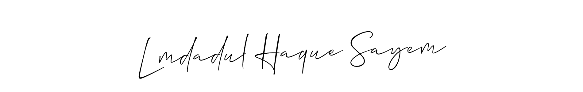 Check out images of Autograph of Lmdadul Haque Sayem name. Actor Lmdadul Haque Sayem Signature Style. Allison_Script is a professional sign style online. Lmdadul Haque Sayem signature style 2 images and pictures png