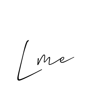 Design your own signature with our free online signature maker. With this signature software, you can create a handwritten (Allison_Script) signature for name Lme. Lme signature style 2 images and pictures png