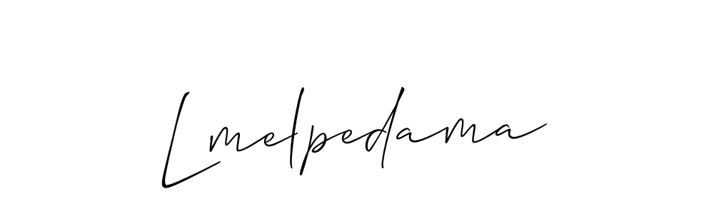 Also You can easily find your signature by using the search form. We will create Lmelpedama name handwritten signature images for you free of cost using Allison_Script sign style. Lmelpedama signature style 2 images and pictures png