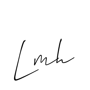 Design your own signature with our free online signature maker. With this signature software, you can create a handwritten (Allison_Script) signature for name Lmh. Lmh signature style 2 images and pictures png
