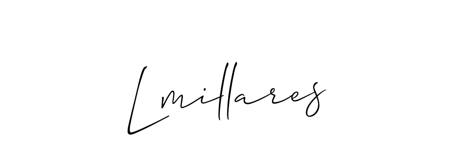 Allison_Script is a professional signature style that is perfect for those who want to add a touch of class to their signature. It is also a great choice for those who want to make their signature more unique. Get Lmillares name to fancy signature for free. Lmillares signature style 2 images and pictures png