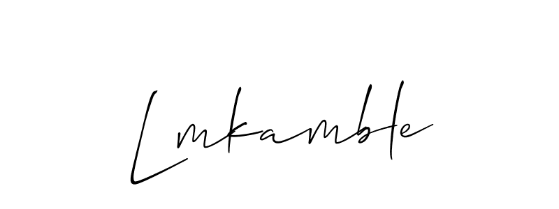 How to make Lmkamble name signature. Use Allison_Script style for creating short signs online. This is the latest handwritten sign. Lmkamble signature style 2 images and pictures png