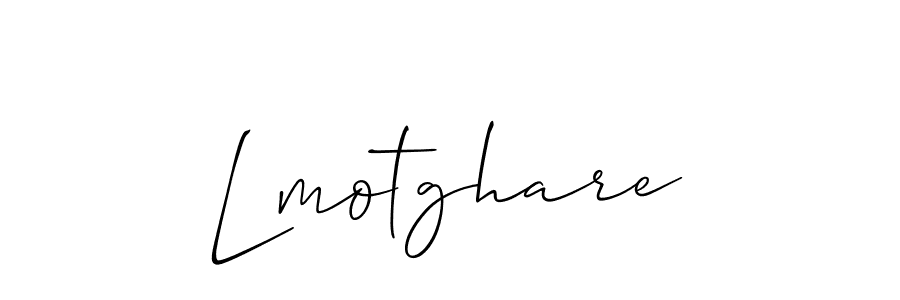 How to make Lmotghare name signature. Use Allison_Script style for creating short signs online. This is the latest handwritten sign. Lmotghare signature style 2 images and pictures png
