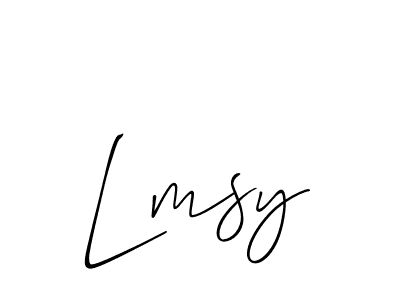 The best way (Allison_Script) to make a short signature is to pick only two or three words in your name. The name Lmsy include a total of six letters. For converting this name. Lmsy signature style 2 images and pictures png