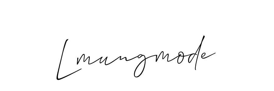 It looks lik you need a new signature style for name Lmungmode. Design unique handwritten (Allison_Script) signature with our free signature maker in just a few clicks. Lmungmode signature style 2 images and pictures png