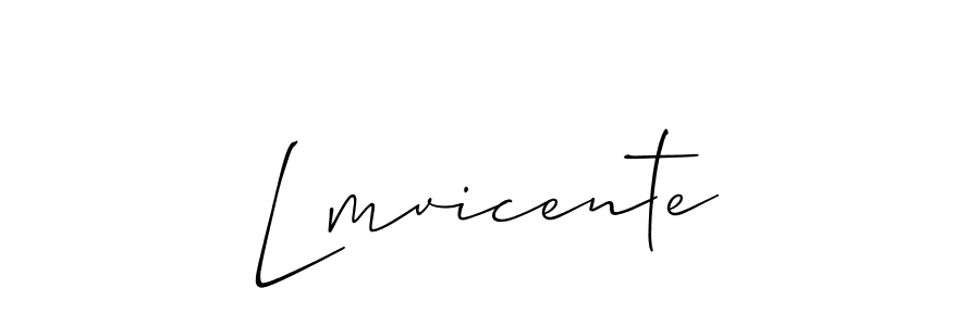 How to make Lmvicente name signature. Use Allison_Script style for creating short signs online. This is the latest handwritten sign. Lmvicente signature style 2 images and pictures png