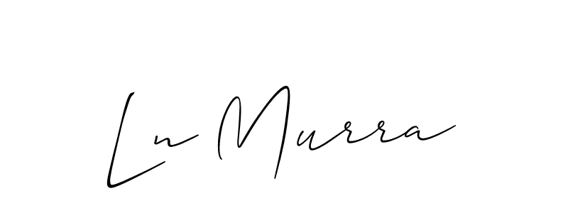 Make a beautiful signature design for name Ln Murra. With this signature (Allison_Script) style, you can create a handwritten signature for free. Ln Murra signature style 2 images and pictures png