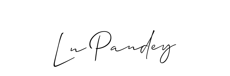 Design your own signature with our free online signature maker. With this signature software, you can create a handwritten (Allison_Script) signature for name Ln Pandey. Ln Pandey signature style 2 images and pictures png