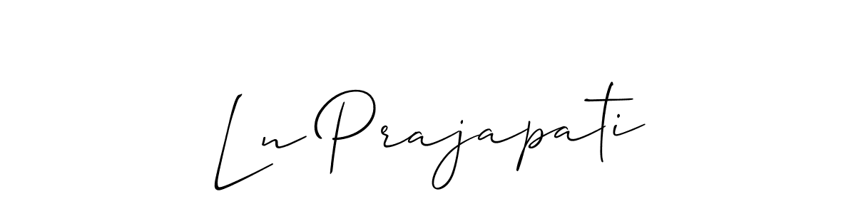This is the best signature style for the Ln Prajapati name. Also you like these signature font (Allison_Script). Mix name signature. Ln Prajapati signature style 2 images and pictures png