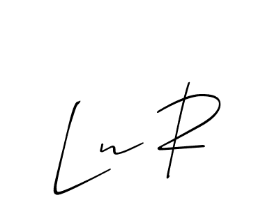 How to Draw Ln R signature style? Allison_Script is a latest design signature styles for name Ln R. Ln R signature style 2 images and pictures png
