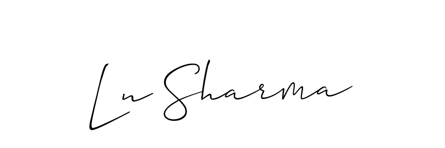 Make a short Ln Sharma signature style. Manage your documents anywhere anytime using Allison_Script. Create and add eSignatures, submit forms, share and send files easily. Ln Sharma signature style 2 images and pictures png