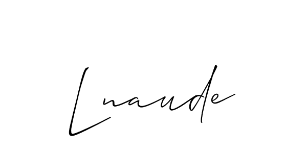 Lnaude stylish signature style. Best Handwritten Sign (Allison_Script) for my name. Handwritten Signature Collection Ideas for my name Lnaude. Lnaude signature style 2 images and pictures png