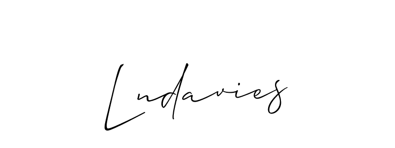 Create a beautiful signature design for name Lndavies. With this signature (Allison_Script) fonts, you can make a handwritten signature for free. Lndavies signature style 2 images and pictures png