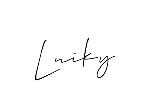 Best and Professional Signature Style for Lniky. Allison_Script Best Signature Style Collection. Lniky signature style 2 images and pictures png
