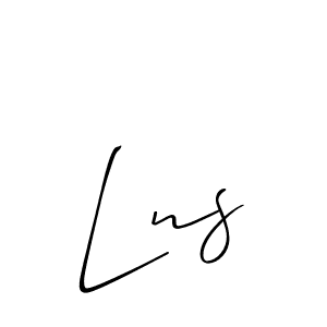 The best way (Allison_Script) to make a short signature is to pick only two or three words in your name. The name Lns include a total of six letters. For converting this name. Lns signature style 2 images and pictures png