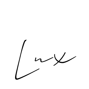 You should practise on your own different ways (Allison_Script) to write your name (Lnx) in signature. don't let someone else do it for you. Lnx signature style 2 images and pictures png