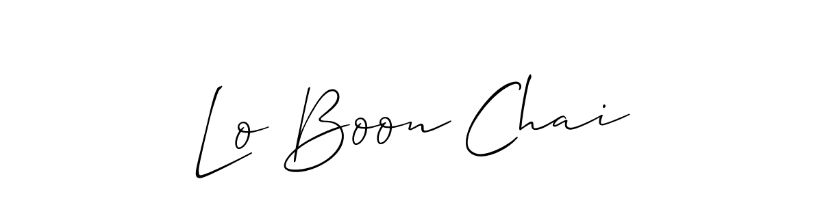 You should practise on your own different ways (Allison_Script) to write your name (Lo Boon Chai) in signature. don't let someone else do it for you. Lo Boon Chai signature style 2 images and pictures png