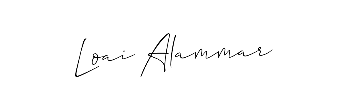 This is the best signature style for the Loai Alammar name. Also you like these signature font (Allison_Script). Mix name signature. Loai Alammar signature style 2 images and pictures png